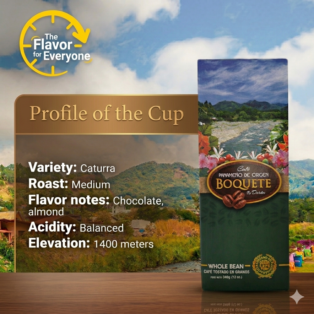 Cafe Duran Boquete Highland Coffee 12 oz. 100% Arabica from World Famous Coffee Region of Boquete Panama