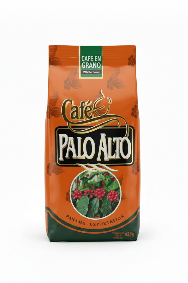 Cafe Palo Alto coffee bag on a white background