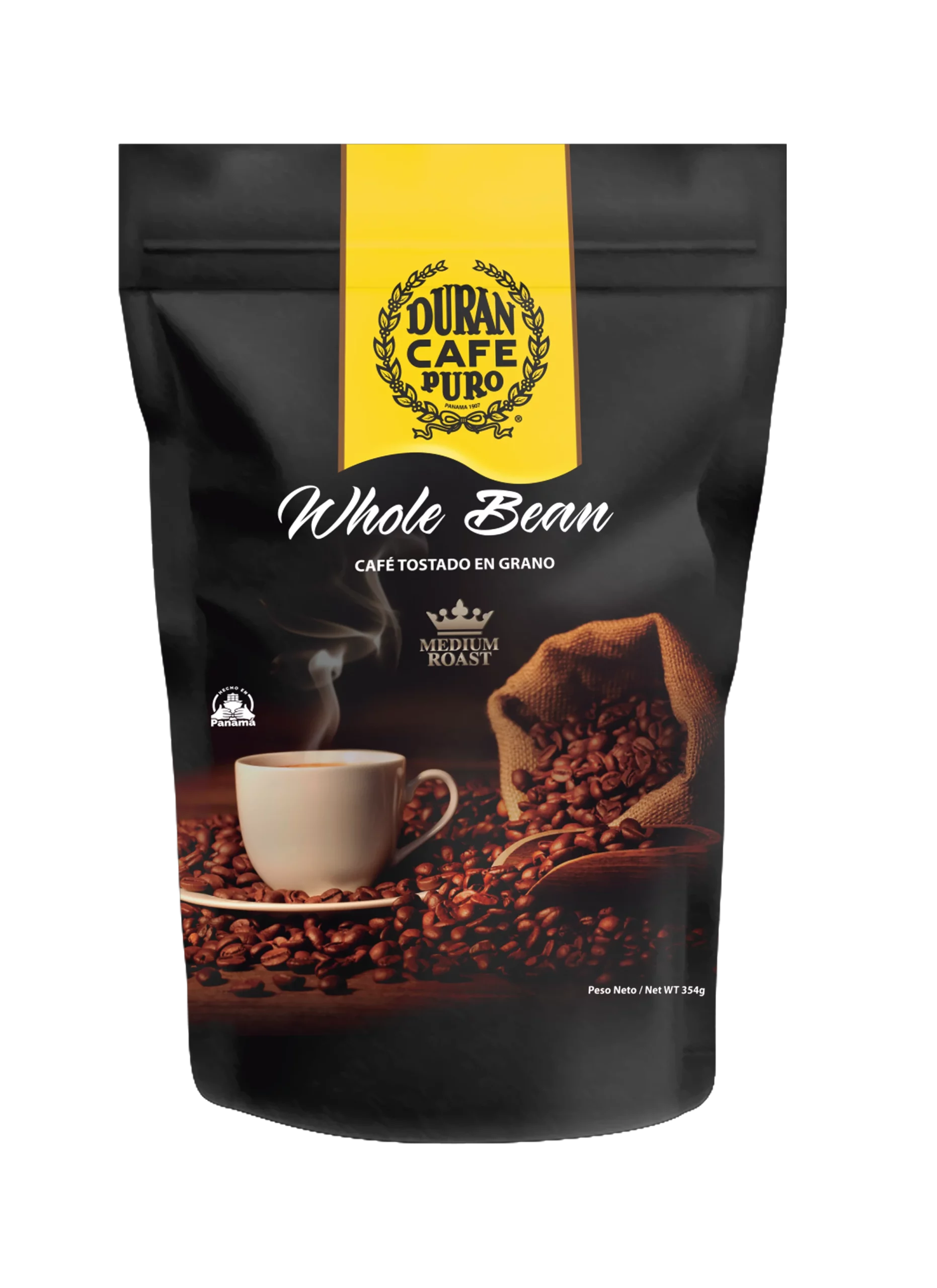 Cafe Duran Panama Whole Coffee Beans 360gr (12.7oz) 100% Arabica Export Highland Selection