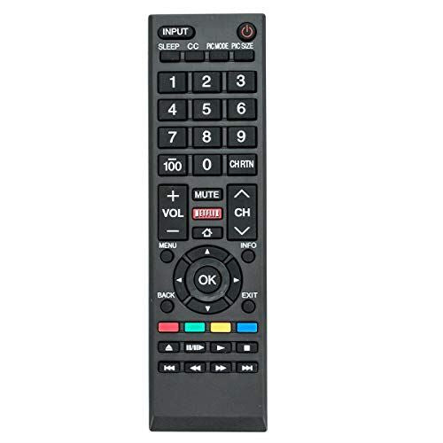 Replacement Remote for All Toshiba TVs, LCD, LED, Smart, and 4K TVs. No Programm